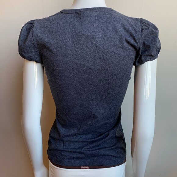 Billabong surf black pucker capped sleeve logo t-shirt - Picture 3 of 3